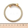 304 Stainless Steel Torque Bangles Bangles for Women BJEW-M042-07GP-5