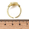 Brass Micro Pave Clear Cubic Zirconia Cuff Open Rings RJEW-Z136-02G-5