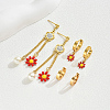 Stainless Steel Flower Tassel Earring Sets LB0942-3