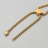Stainless Steel Box Chain Slider Bracelet Makings BJEW-WH0012-86G-2