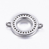 Brass Micro Pave Cubic Zirconia Links ZIRC-E136-51P-2