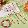 Resin Beads Bracelets BJEW-TAC0080-01F-5