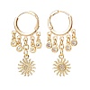3 Pairs 3 Style Star & Moon & Sun Clear Cubic Zirconia Dangle Leverback Earrings EJEW-JE05014-5