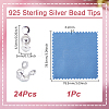 24Pcs 925 Sterling Silver Bead Tips STER-GO0001-55-2