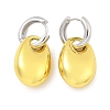 Oval Brass Hoop Earrings for Women EJEW-U057-06A-03GP-3