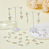 SUPERFINDINGS 36Pcs 6 Style Brass Earring Hooks KK-FH0006-37-5