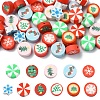 50Pcs 10 Styles Christmas Theme Handmade Polymer Clay Beads CLAY-YW0002-02-1