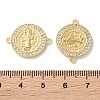 Rack Plating Brass Cubic Zirconia Saint Benedict Connector Charm KK-C084-01E-G-3