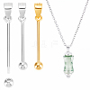 4Pcs 2 Colors Rhodium Plated 925 Sterling Silver Locket Style Planet Pinch Bails STER-SC0001-71B-1