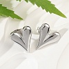 Non-Tarnish 304 Stainless Steel Heart Stud Earrings for Women EJEW-F300-09P-1