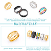Unicraftale 20Pcs 20 Styles 201 Stainless Steel Grooved Finger Ring Settings STAS-UN0042-77-5
