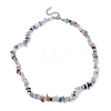 Natural Fluorite Chip Beaded Necklace NJEW-JN04615-11-4