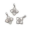 Natural Shell & Clear Cubic Zirconia Pendants KK-G553-13P-1