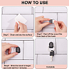 50Pcs 5 Colors Self-adhesive ABS Plastic Car Headrest Hook FIND-CP0002-52-5