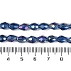 Transparent Electroplate Glass Beads Strands EGLA-N013-T8mm-B28-4