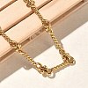 304 Stainless Steel Twited Rope Link Chain Bracelets for Women BJEW-A160-06G-2