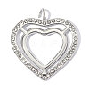 304 Stainless Steel with Crystal Rhinestone Pendants RB-OY001-13P-02-1