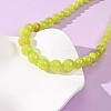 Dyed Round Natural Green Jade Graduated Beaded Necklaces GG-CBAA808-05P-F-3