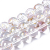 Transparent Spray Painted Glass Bead Strands LS-GLAA-N035-03C-B07-1