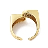 Brass Micro Pave Cubic Zirconia Cuff Rings for Women RJEW-P129-03G-3