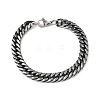 304 Stainless Steel Cuban Link Chain Bracelets for Men Women BJEW-D367-01-4