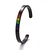 Rainbow Pride Cuff Bangle BJEW-F419-15EB-2