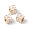 Rack Plating Brass Enamel Beads KK-B060-04G-04A-3