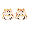 Chinese Lion Dance Panda Alloy Enamel Cabochons AL-CBA1A6F-03KCG-D-1