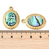 304 Stainless Steel Natural Paua Shell Pendants STAS-L288-04G-01-3