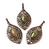 Natural Unakite Pendants G-H065-3R-04-1