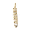 Brass Micro Pave Cubic Zirconia Pendants KK-C058-13G-1