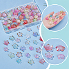 200Pcs 2 Styles Acrylic Bead Caps OACR-AR0001-38-3