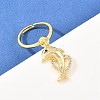 Adjustable Brass Micro Pave Cubic Zirconia Pendant Finger Rings for Women RJEW-A090-01A-G-3