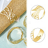 4Pcs Leaf Iron Cuff Bangles BJEW-SP0001-15G-6