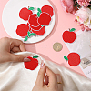 16Pcs Apple Polyester & Cotton Embroider Thread Iron on/Sew On Patches PATC-CA0001-19B-3