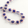 Handmade Millefiori Glass Beads Strands LK-R004-01D-2