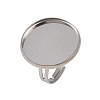 304 Stainless Steel Cuff Ring Components STAS-D372-06P-08-1