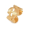 304 Stainless Steel Adjustable Open Cuff Rings for Women RJEW-K299-01G-4