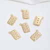 Brass Micro Pave Cubic Zirconia Charms LS-KK-P337-03E-G-1