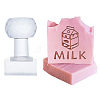 Clear Acrylic Soap Stamps with Big Handles DIY-WH0445-016-1