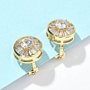 Brass Micro Pave Clear Cubic Zirconia Clip-on Earrings EJEW-A132-02A-G-2