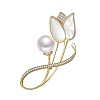 Tulip Alloy Rhinestone Brooches PW-WG17BA4-01-5