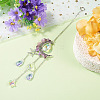 Moon & Star Alloy Hanging Ornaments HJEW-TADJ0024-5