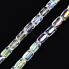 Electroplate Glass Chevron Beads Strands GLAA-Q101-02A-AB04-2
