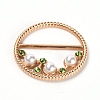 Alloy Resin Imitation Pearl Buckles JEWB-WH0014-07E-1