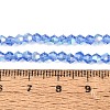 AB Color Plated Transparent Glass Beads Strands GLAA-G127-01-01P-2