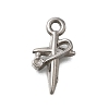 304 Stainless Steel Pendant Rhinestones Setting STAS-C119-20P-1