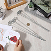 10Pcs Iron Spiral Name Card Holder IFIN-WH20007-03B-3