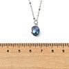 Natural Cultured Freshwater Pearl Potato Pendant 304 Stainless Steel Satellite Chain Necklaces for Women NJEW-JN06346-5