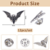 12Pcs Bat Enamel Pins JEWB-FH0002-63-2
